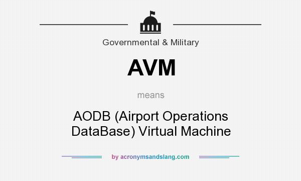 What does AVM mean? It stands for AODB (Airport Operations DataBase) Virtual Machine