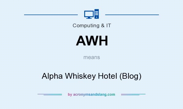 What does AWH mean? It stands for Alpha Whiskey Hotel (Blog)