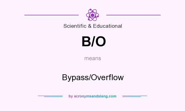 What does B/O mean? It stands for Bypass/Overflow