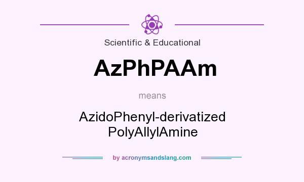 What does AzPhPAAm mean? It stands for AzidoPhenyl-derivatized PolyAllylAmine