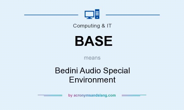 What does BASE mean? It stands for Bedini Audio Special Environment