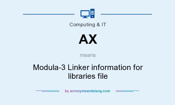 What does AX mean? It stands for Modula-3 Linker information for libraries file