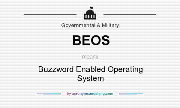 What does BEOS mean? It stands for Buzzword Enabled Operating System