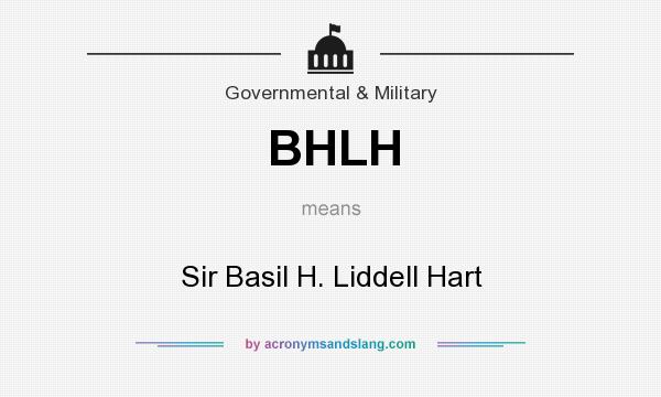 What does BHLH mean? It stands for Sir Basil H. Liddell Hart