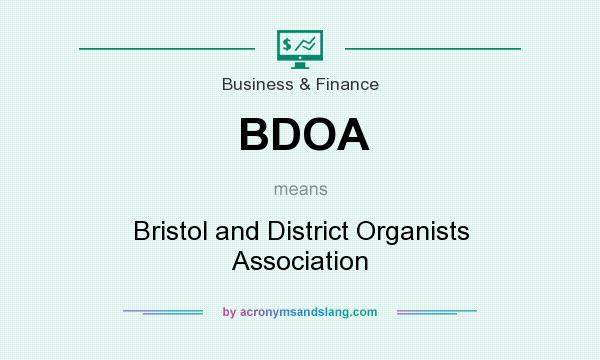 What does BDOA mean? It stands for Bristol and District Organists Association