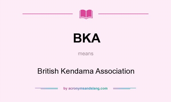 What does BKA mean? It stands for British Kendama Association