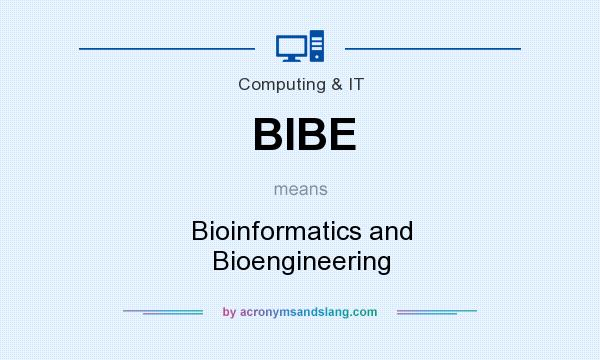 What does BIBE mean? It stands for Bioinformatics and Bioengineering