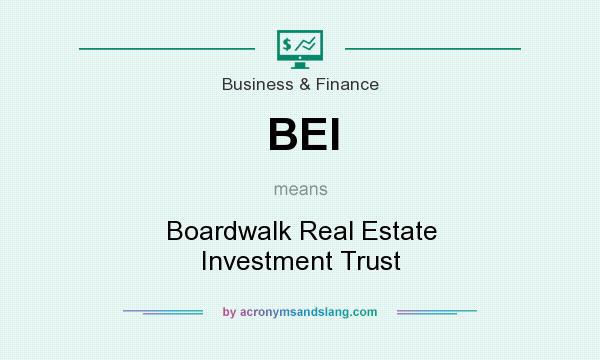 What does BEI mean? It stands for Boardwalk Real Estate Investment Trust