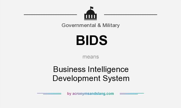 What does BIDS mean? It stands for Business Intelligence Development System