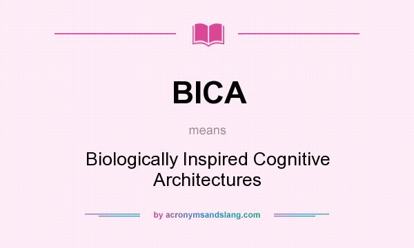 What does BICA mean? It stands for Biologically Inspired Cognitive Architectures