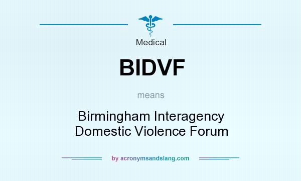 What does BIDVF mean? It stands for Birmingham Interagency Domestic Violence Forum