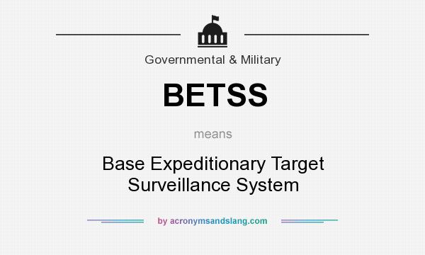What does BETSS mean? It stands for Base Expeditionary Target Surveillance System