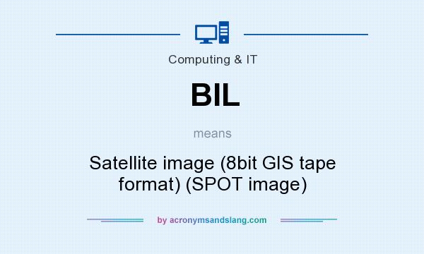 What does BIL mean? It stands for Satellite image (8bit GIS tape format) (SPOT image)