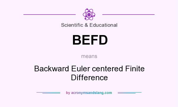 What does BEFD mean? It stands for Backward Euler centered Finite Difference