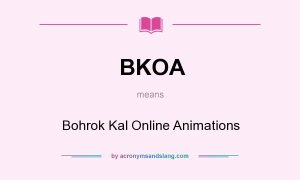 What does BKOA mean? It stands for Bohrok Kal Online Animations