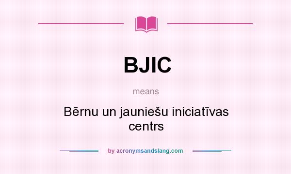 What does BJIC mean? It stands for Bērnu un jauniešu iniciatīvas centrs