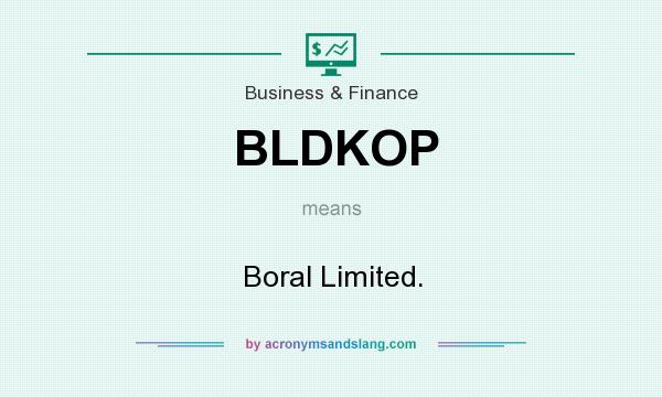 What does BLDKOP mean? It stands for Boral Limited.