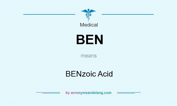 What does BEN mean? It stands for BENzoic Acid
