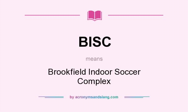 What does BISC mean? It stands for Brookfield Indoor Soccer Complex