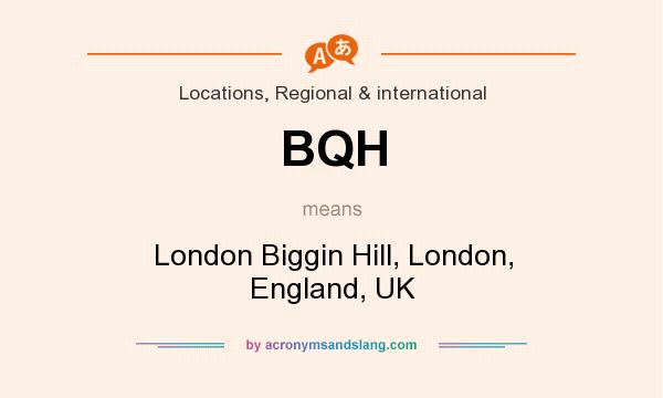 What does BQH mean? It stands for London Biggin Hill, London, England, UK