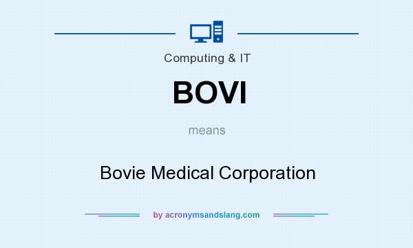 What does BOVI mean? It stands for Bovie Medical Corporation