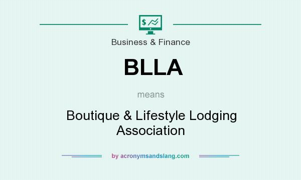 What does BLLA mean? It stands for Boutique & Lifestyle Lodging Association