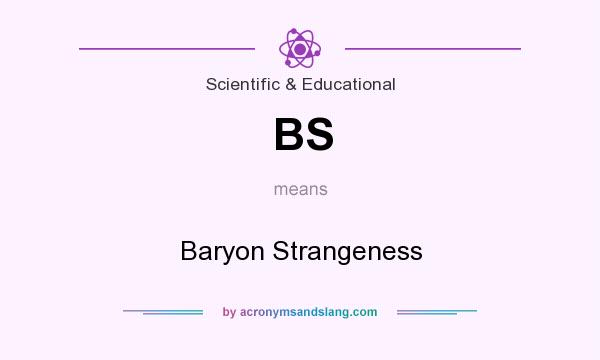 What does BS mean? It stands for Baryon Strangeness