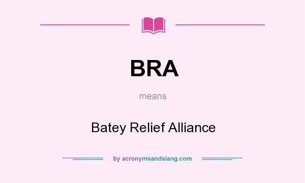 What does BRA mean? It stands for Batey Relief Alliance