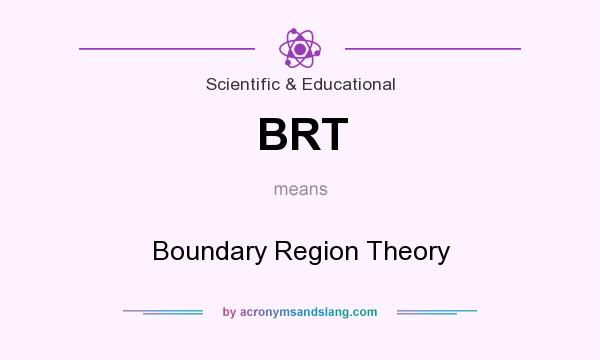 What does BRT mean? It stands for Boundary Region Theory