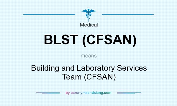 What does BLST (CFSAN) mean? It stands for Building and Laboratory Services Team (CFSAN)