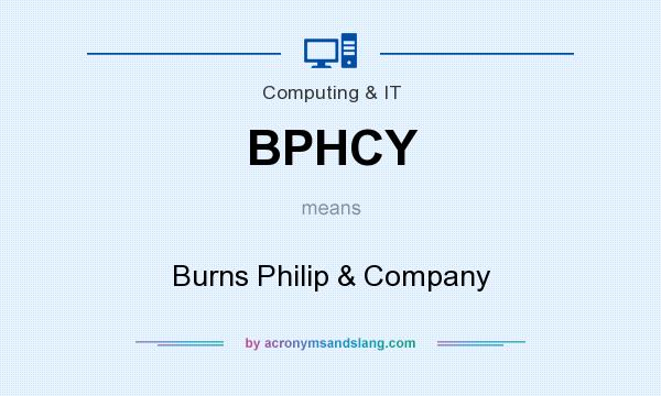 What does BPHCY mean? It stands for Burns Philip & Company