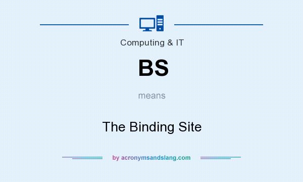 What does BS mean? It stands for The Binding Site