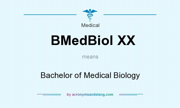 What does BMedBiol XX mean? It stands for Bachelor of Medical Biology