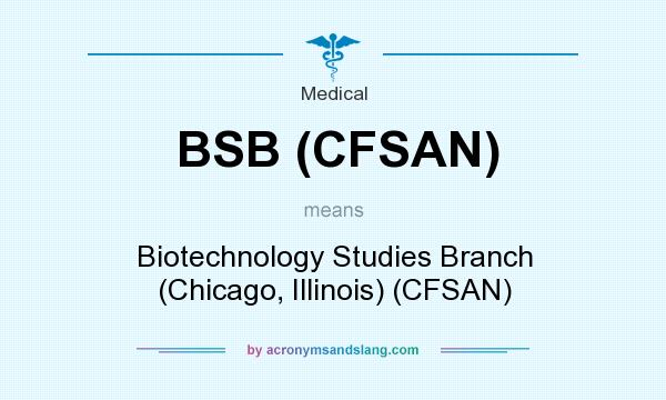 What does BSB (CFSAN) mean? It stands for Biotechnology Studies Branch (Chicago, Illinois) (CFSAN)
