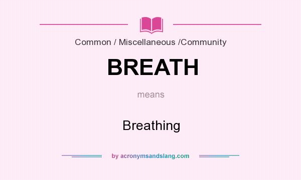 What does BREATH mean? It stands for Breathing