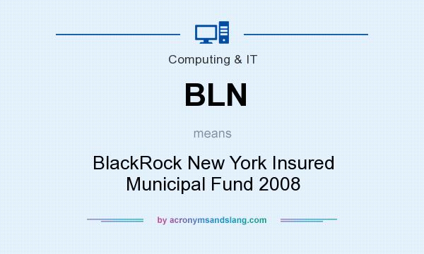 What does BLN mean? It stands for BlackRock New York Insured Municipal Fund 2008