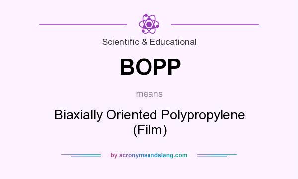 What does BOPP mean? It stands for Biaxially Oriented Polypropylene (Film)
