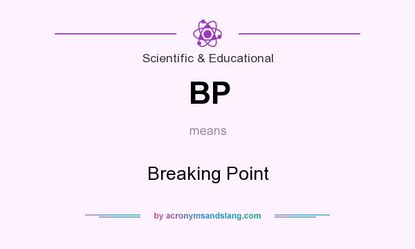 What does BP mean? It stands for Breaking Point