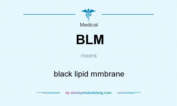What does BLM mean? It stands for black lipid mmbrane