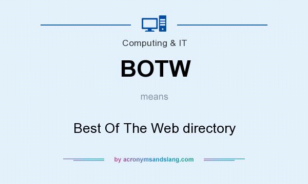 What does BOTW mean? It stands for Best Of The Web directory
