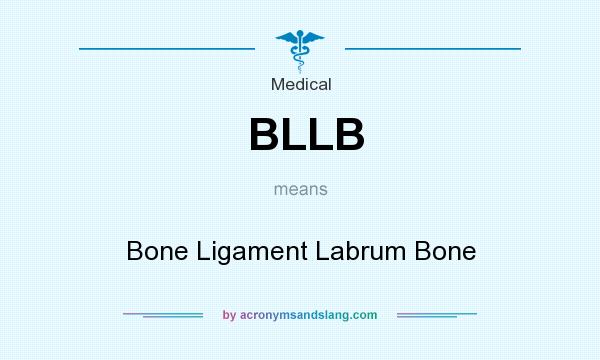 What does BLLB mean? It stands for Bone Ligament Labrum Bone
