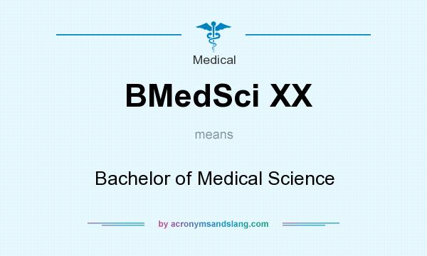 What does BMedSci XX mean? It stands for Bachelor of Medical Science