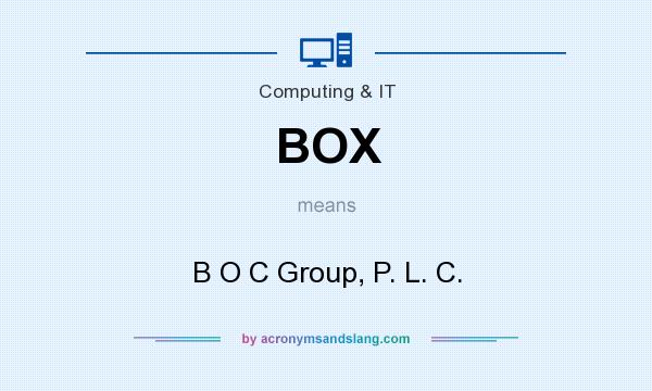 What does BOX mean? It stands for B O C Group, P. L. C.