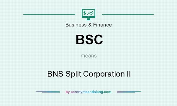 What does BSC mean? It stands for BNS Split Corporation II
