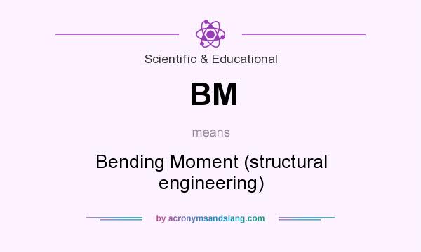 What does BM mean? It stands for Bending Moment (structural engineering)