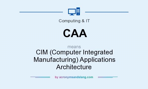 What does CAA mean? It stands for CIM (Computer Integrated Manufacturing) Applications Architecture