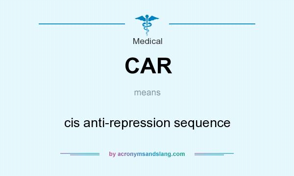 What does CAR mean? It stands for cis anti-repression sequence