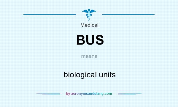 What does BUS mean? It stands for biological units