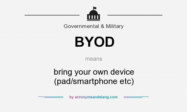 What does BYOD mean? It stands for bring your own device (pad/smartphone etc)
