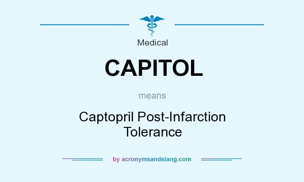 What does CAPITOL mean? It stands for Captopril Post-Infarction Tolerance